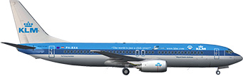 Boeing 737-800 KLM Old Colors (web titles)