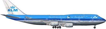 Boeing 747-400 KLM Old Colors and web titles